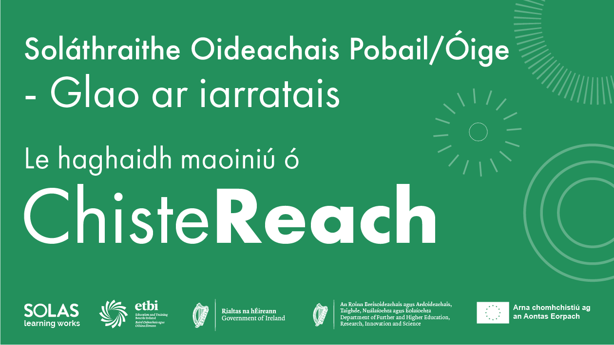 Ciste Reach 2023 Glao ar Iarratais Kildare and Wicklow Education and